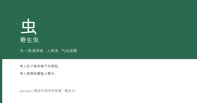 虫：肠道房客，身体里的入侵者