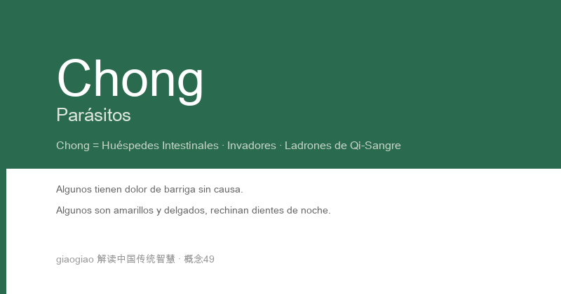 Chong: huésped intestinal, invasor en el cuerpo