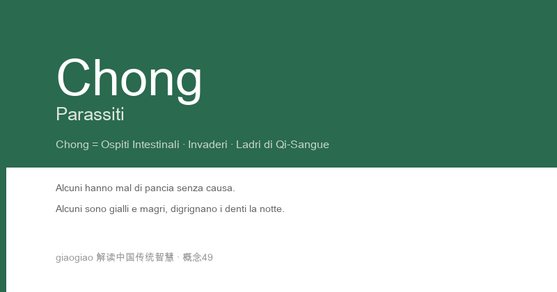 Chong: ospite intestinale, invasore nel corpo