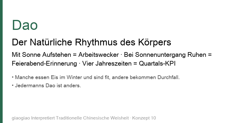 Dao: Der Natürliche Rhythmus deines Körpers