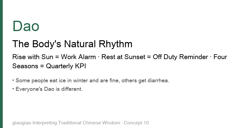Dao: The Natural Rhythm of Your Body