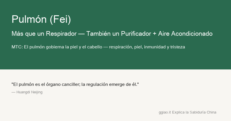 Pulmón: el pulmón es purificador de aire y sistema de aire acondicionado