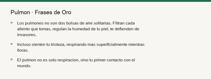 Resumen del pulmón