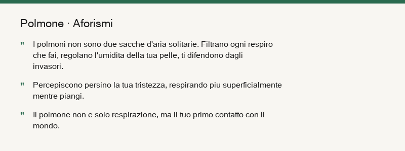 Riassunto del polmone