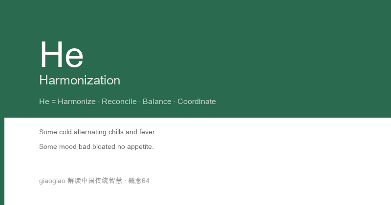 He: Harmonizing method, the body's mediator and peace negotiation