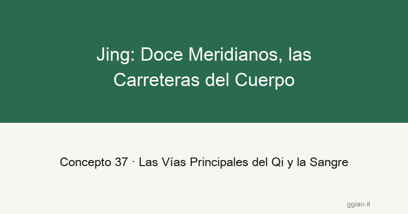 Jing: El Ahorro Original del Cuerpo