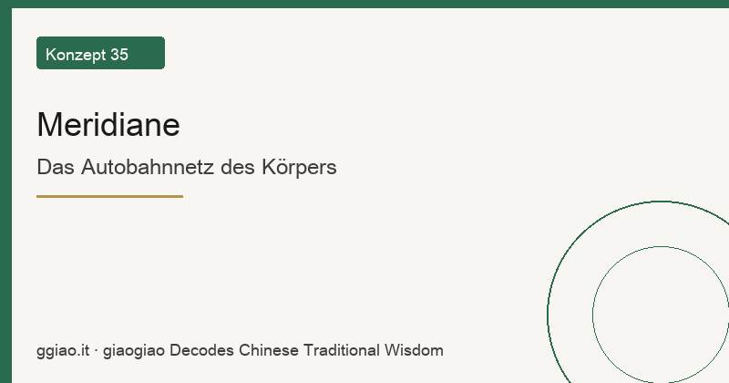 Meridiane: Das Autobahnnetz des Körpers