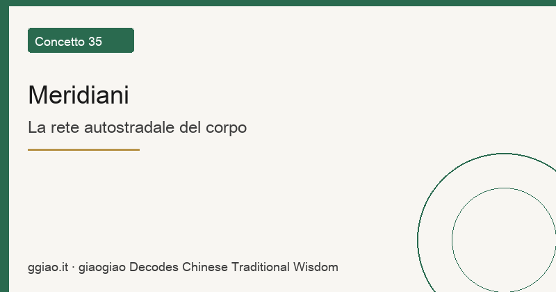 Meridiani: La rete autostradale del corpo