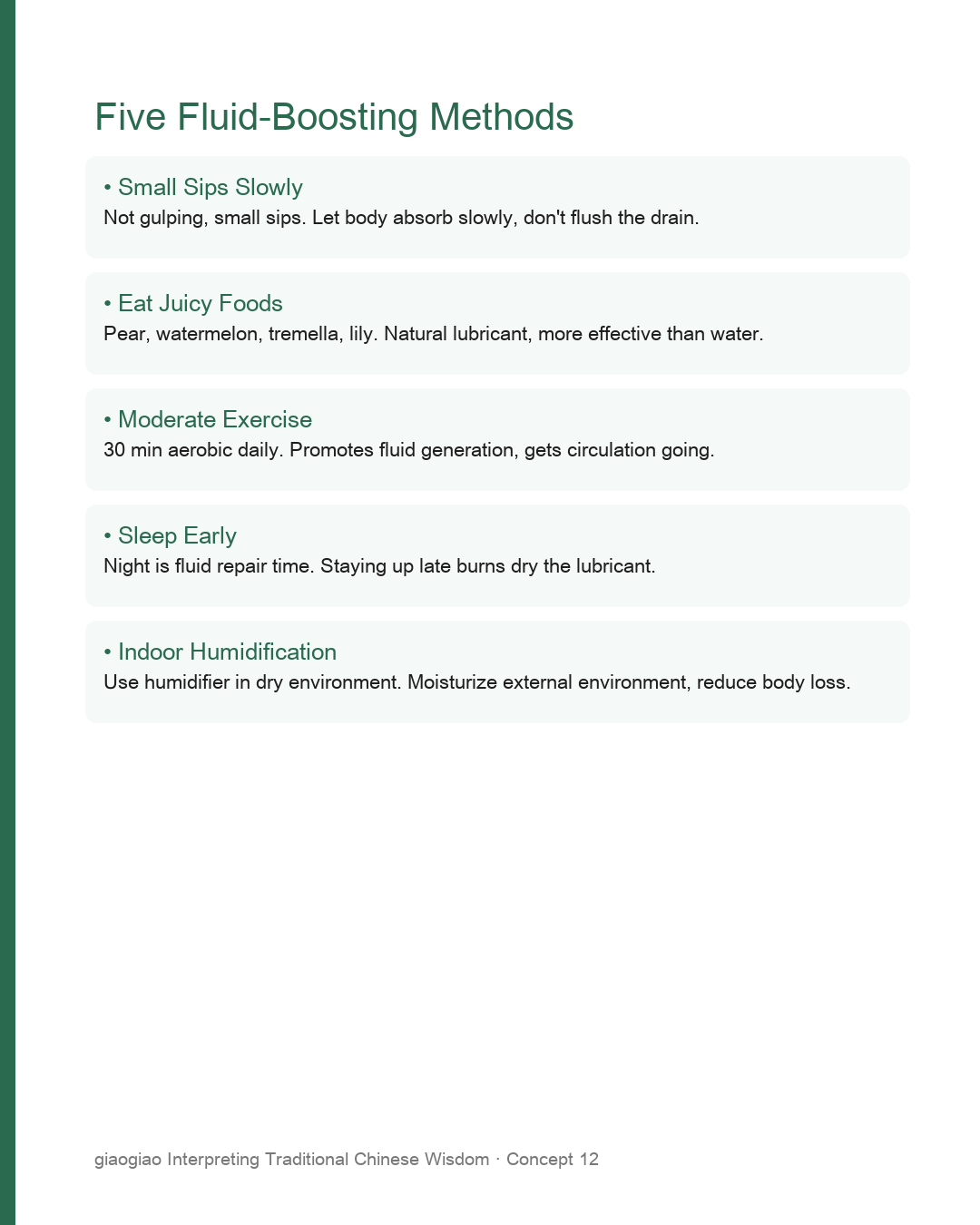 Five Methods to Nourish Fluids