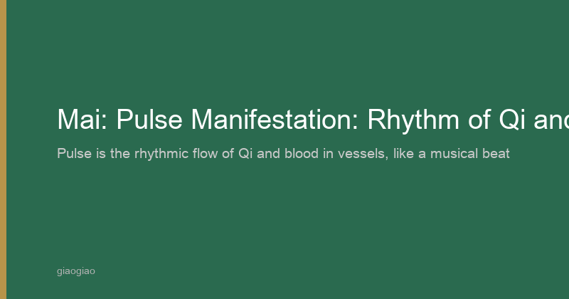 Pulse: The River of Life, the Body's Built-in Diagnostic Tool