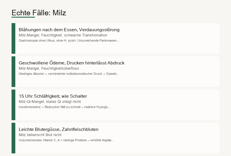 Alltagsbeispiele: Blähung, Ödem, Nachmittagsmüdigkeit, leichte Blutergüsse