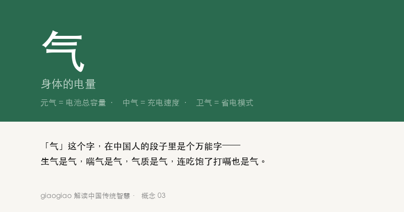 气：身体的电量