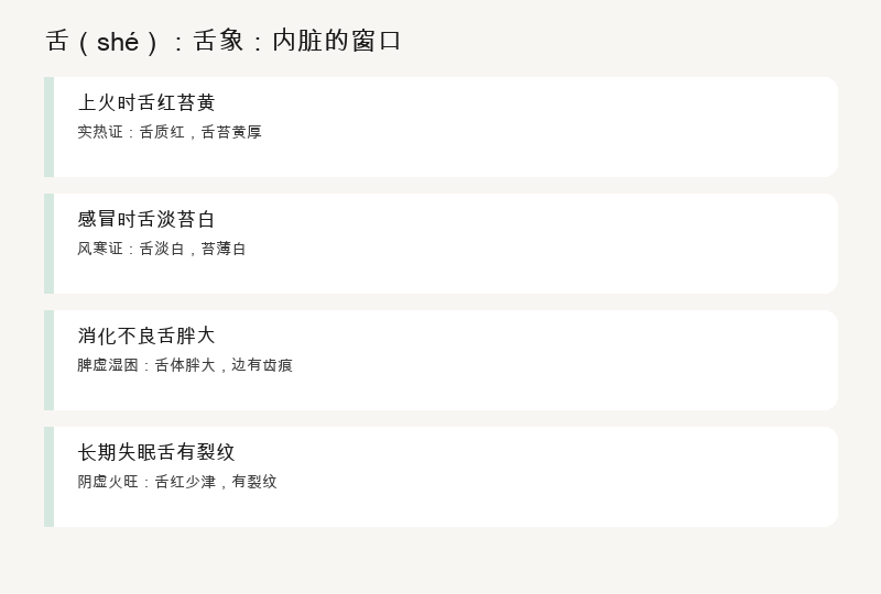 生活案例：火锅红舌头、失眠瘦红舌、消化不良厚腻苔、贫血苍白舌