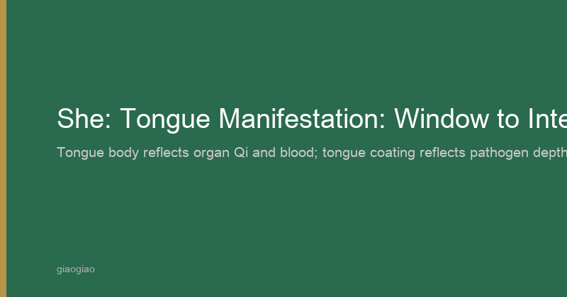 Tongue: A Window to the Internal Organs