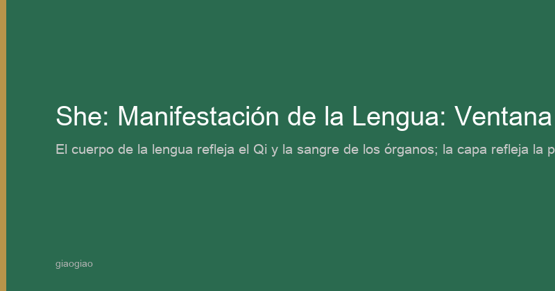 Lengua: Una Ventana a los Órganos Internos