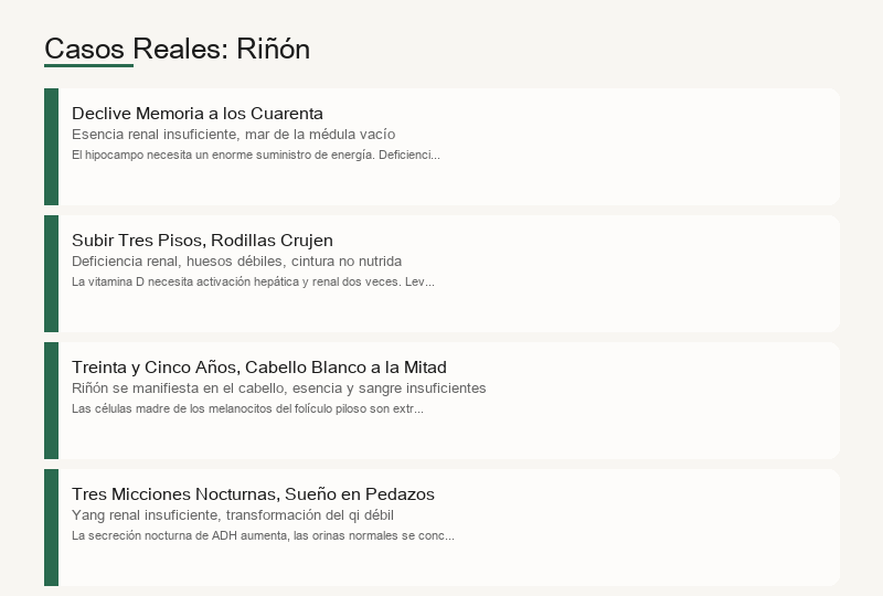 Casos de la vida real: olvido, osteoporosis, canas prematuras, orina nocturna