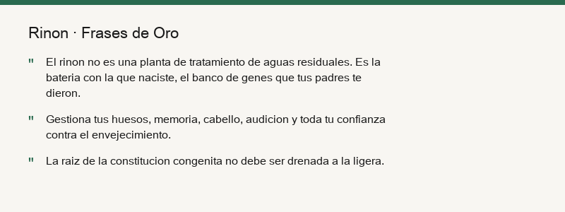 Resumen del riñón