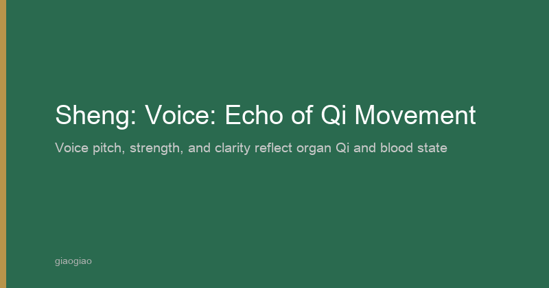 Sheng: Sound Diagnosis, the Health Code in Your Voice