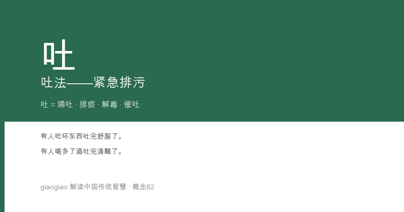 吐：催吐法，身体的紧急排污口与安全阀