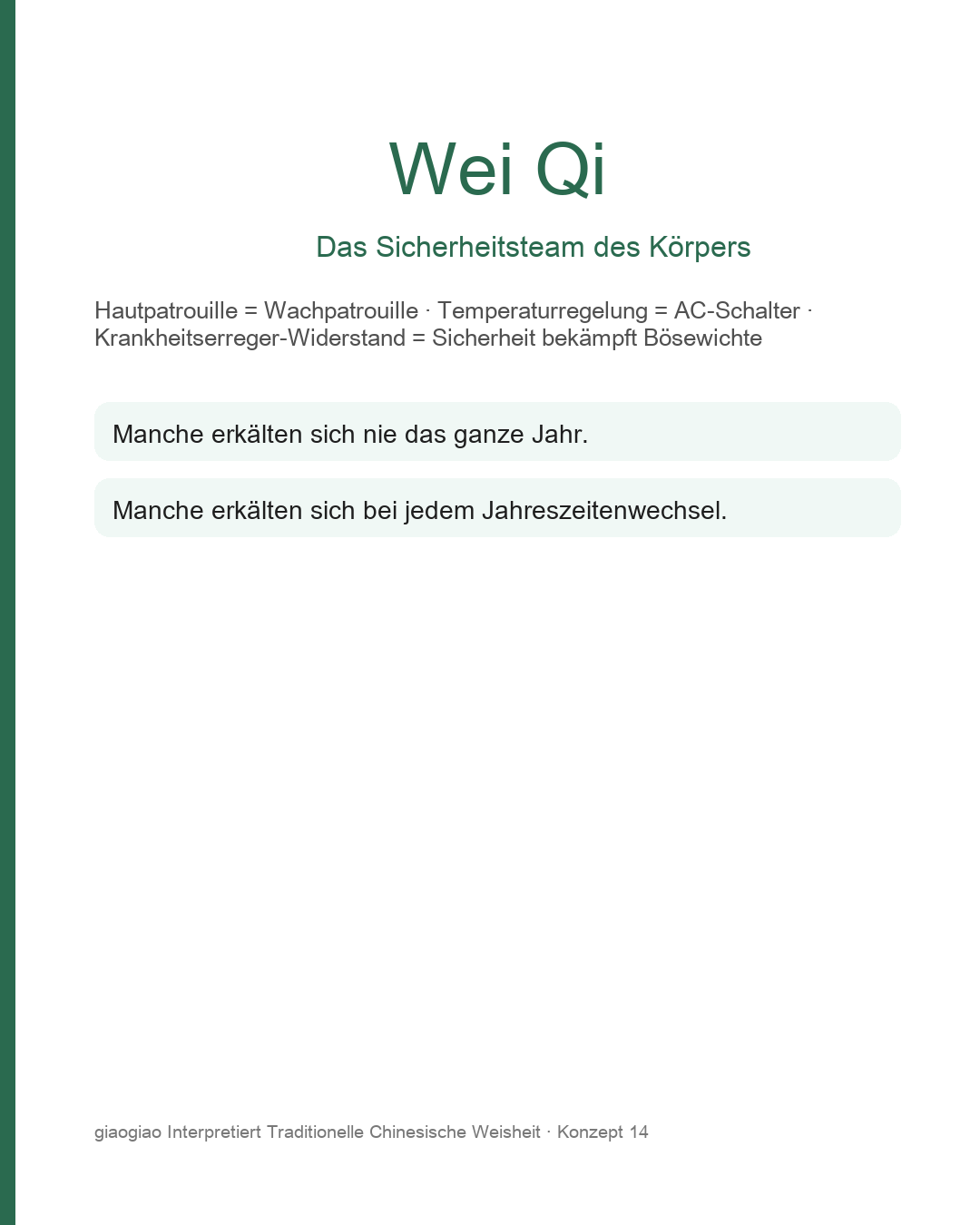 Weiqi: Das Sicherheitsteam des Körpers