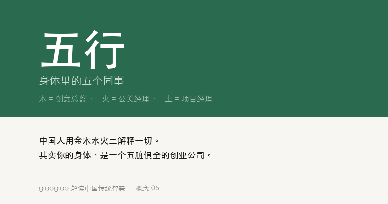 五行：身体里的五个同事