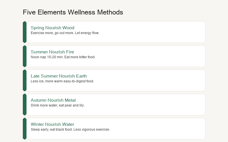 Five Methods of Five Elements Wellness