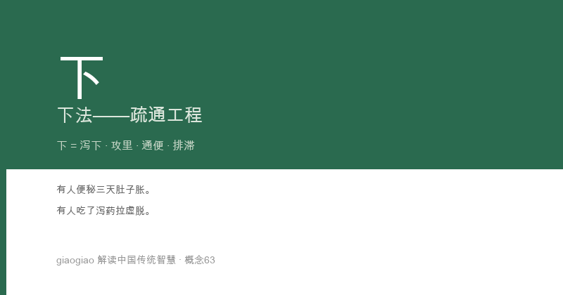 下：泻下法，肠道的疏通工程与垃圾清运