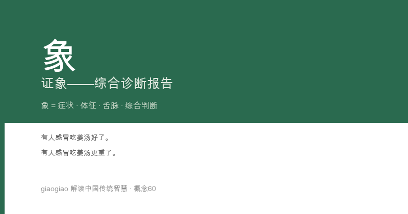 象：证象，中医诊断的核心密码