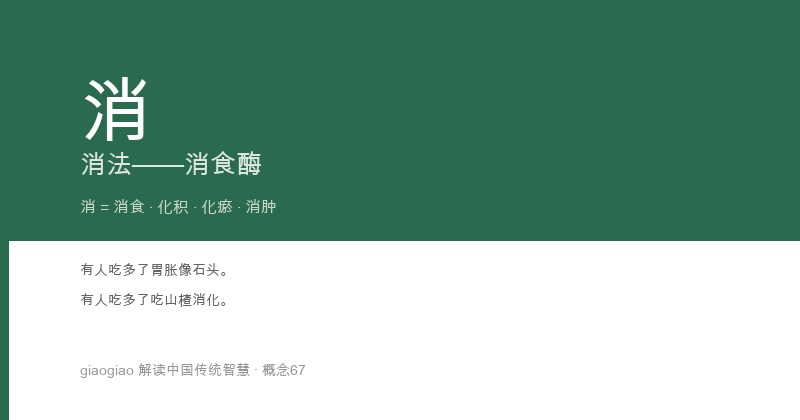 消：消导法：身体的消食酶