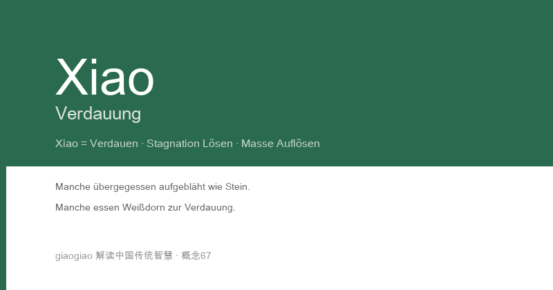 Xiao: Die Dissolutionsmethode: Das Verdauungsenzym des Körpers