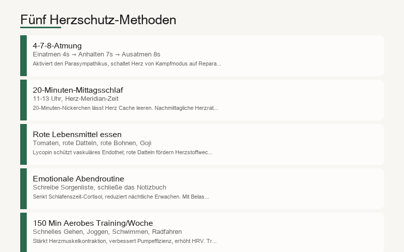 Fünf Methoden zum Herzschutz