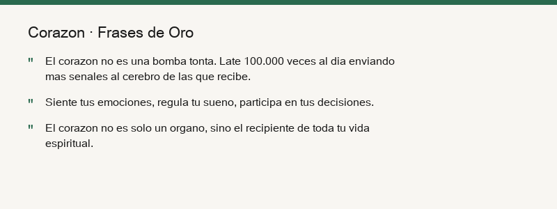 Resumen del corazón