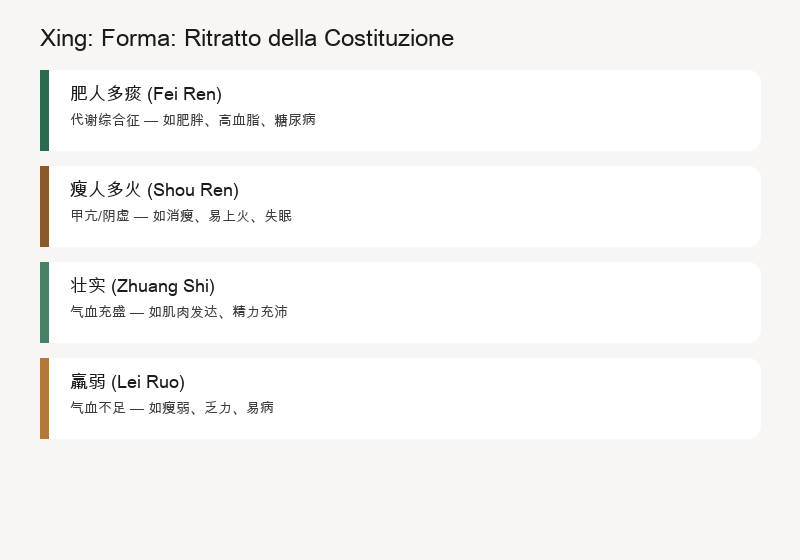 I Tre Strati di Xíng: Forma del Corpo, Organi, Qi e Sangue