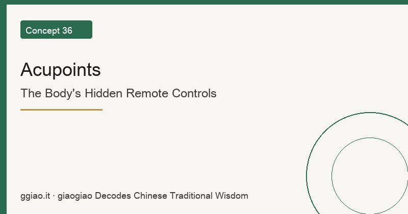 Acupoints: The Body's Hidden Remote Controls