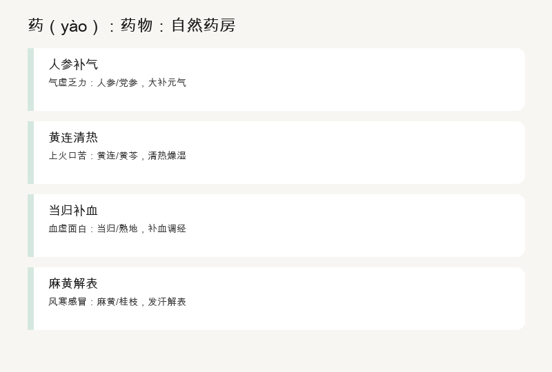 药：药物：自然药房