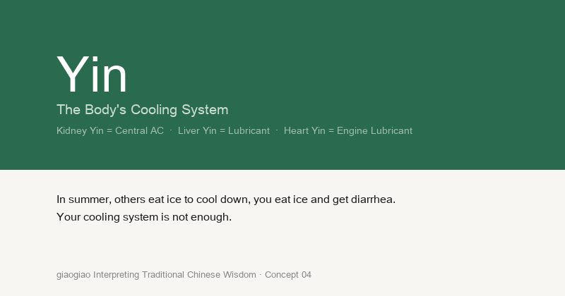 Yin: The Body's Cooling System