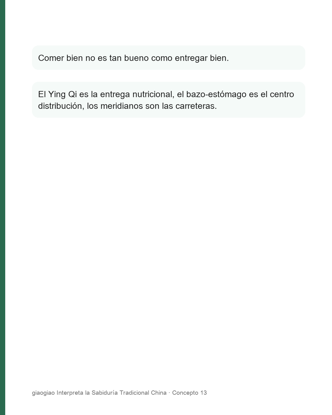 Comer bien no es tan importante como entregar bien