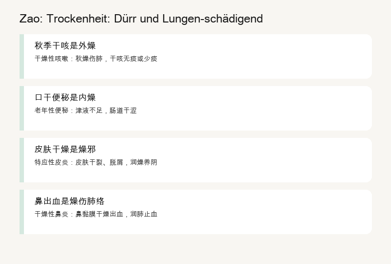 Trockenheit (zào) — Das Trockenheits-Übel: Trockenheit Schädigt die Lungen