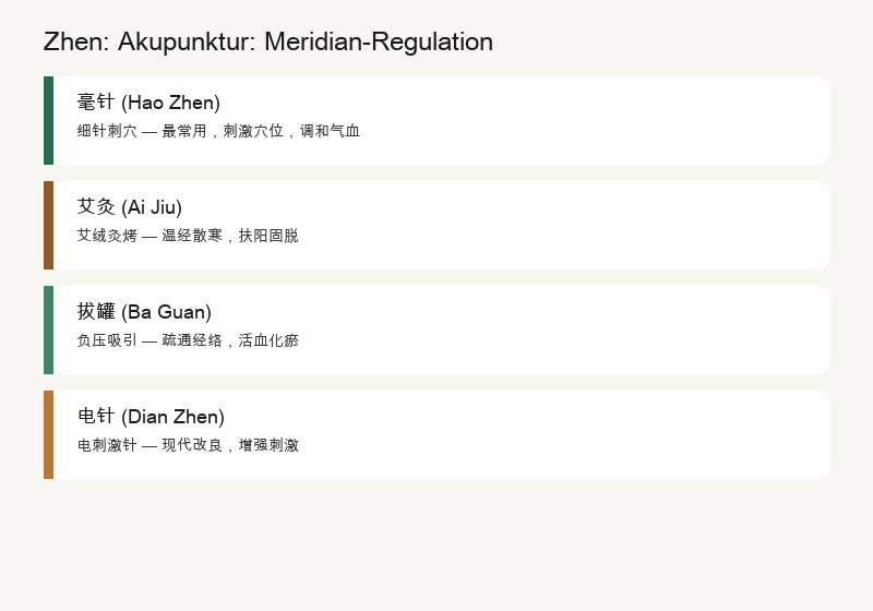Zhen: Akupunktur, Meridian-Regulation