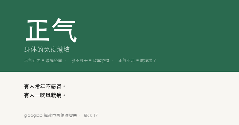 正气：身体的免疫城墙