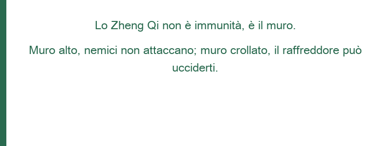 Quando la muraglia è alta, il nemico non può entrare