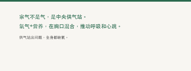 宗气：供气站功率上去了，整个人就旺了
